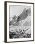 Mont Blanc Du Tacul and the Dent Du Requin, the Alps, Early 20th Century-null-Framed Giclee Print