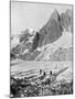 Mont Blanc Du Tacul and the Dent Du Requin, the Alps, Early 20th Century-null-Mounted Giclee Print