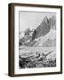 Mont Blanc Du Tacul and the Dent Du Requin, the Alps, Early 20th Century-null-Framed Giclee Print