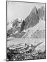 Mont Blanc Du Tacul and the Dent Du Requin, the Alps, Early 20th Century-null-Mounted Giclee Print