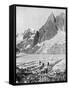 Mont Blanc Du Tacul and the Dent Du Requin, the Alps, Early 20th Century-null-Framed Stretched Canvas