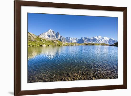 Mont Blanc from Lac Des Cheserys, Haute Savoie. French Alps, France-Roberto Moiola-Framed Photographic Print