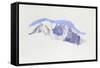 Mont Blanc from Saint-Martin-Sur-Arve-John Ruskin-Framed Stretched Canvas