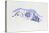 Mont Blanc from Saint-Martin-Sur-Arve-John Ruskin-Stretched Canvas