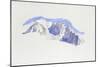 Mont Blanc from Saint-Martin-Sur-Arve-John Ruskin-Mounted Giclee Print