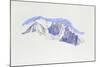 Mont Blanc from Saint-Martin-Sur-Arve-John Ruskin-Mounted Giclee Print