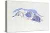 Mont Blanc from Saint-Martin-Sur-Arve-John Ruskin-Stretched Canvas