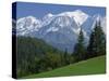 Mont Blanc, Haute Savoie, Rhone Alpes, Mountains of the French Alps, France, Europe-Michael Busselle-Stretched Canvas