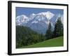 Mont Blanc, Haute Savoie, Rhone Alpes, Mountains of the French Alps, France, Europe-Michael Busselle-Framed Photographic Print