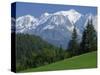 Mont Blanc, Haute Savoie, Rhone Alpes, Mountains of the French Alps, France, Europe-Michael Busselle-Stretched Canvas