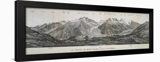 Mont Blanc Massif Mountain Range, France, 20th Century-null-Framed Giclee Print