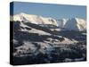 Mont Blanc Mountain Range, Mont D'Arbois in Megeve, Haute-Savoie, French Alps, France, Europe-Godong-Stretched Canvas