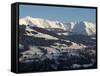 Mont Blanc Mountain Range, Mont D'Arbois in Megeve, Haute-Savoie, French Alps, France, Europe-Godong-Framed Stretched Canvas