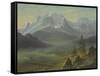 Mont Blanc (Oil on Paper)-Albert Bierstadt-Framed Stretched Canvas