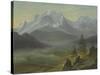 Mont Blanc (Oil on Paper)-Albert Bierstadt-Stretched Canvas