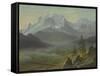 Mont Blanc (Oil on Paper)-Albert Bierstadt-Framed Stretched Canvas