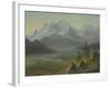 Mont Blanc (Oil on Paper)-Albert Bierstadt-Framed Giclee Print