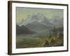 Mont Blanc (Oil on Paper)-Albert Bierstadt-Framed Giclee Print