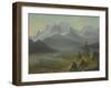 Mont Blanc (Oil on Paper)-Albert Bierstadt-Framed Giclee Print