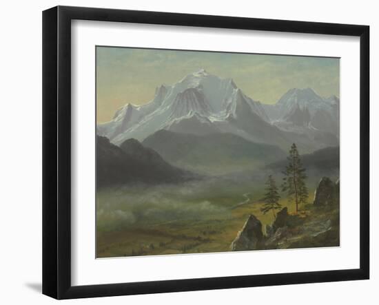 Mont Blanc (Oil on Paper)-Albert Bierstadt-Framed Giclee Print