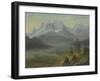 Mont Blanc (Oil on Paper)-Albert Bierstadt-Framed Giclee Print