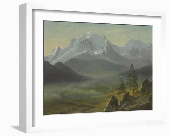 Mont Blanc (Oil on Paper)-Albert Bierstadt-Framed Giclee Print