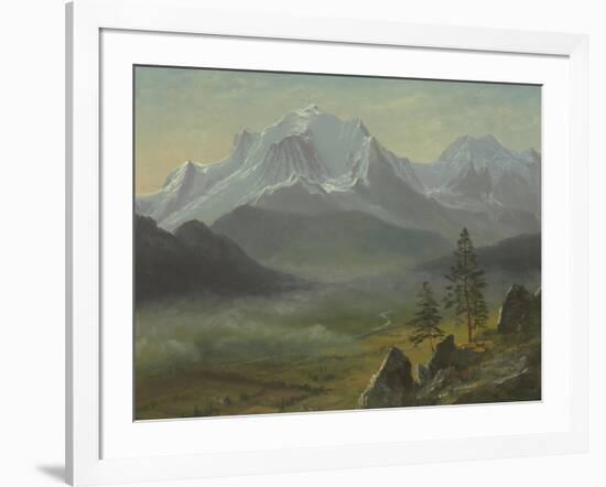 Mont Blanc (Oil on Paper)-Albert Bierstadt-Framed Giclee Print