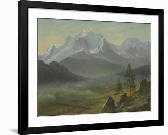 Mont Blanc (Oil on Paper)-Albert Bierstadt-Framed Giclee Print