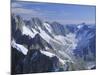 Mont Blanc Range Near Chamonix, French Alps, Haute-Savoie, France, Europe-Roy Rainford-Mounted Photographic Print