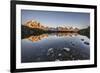 Mont Blanc Range Reflected at Sunrise from the Shore of Lac Des Cheserys-Roberto Moiola-Framed Photographic Print