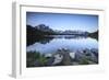 Mont Blanc Range Reflected at Sunrise from the Shore of Lac Des Cheserys-Roberto Moiola-Framed Photographic Print