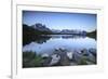 Mont Blanc Range Reflected at Sunrise from the Shore of Lac Des Cheserys-Roberto Moiola-Framed Photographic Print