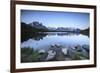 Mont Blanc Range Reflected at Sunrise from the Shore of Lac Des Cheserys-Roberto Moiola-Framed Photographic Print