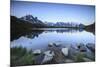 Mont Blanc Range Reflected at Sunrise from the Shore of Lac Des Cheserys-Roberto Moiola-Mounted Photographic Print