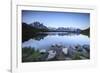 Mont Blanc Range Reflected at Sunrise from the Shore of Lac Des Cheserys-Roberto Moiola-Framed Photographic Print