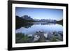 Mont Blanc Range Reflected at Sunrise from the Shore of Lac Des Cheserys-Roberto Moiola-Framed Photographic Print