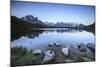 Mont Blanc Range Reflected at Sunrise from the Shore of Lac Des Cheserys-Roberto Moiola-Mounted Photographic Print