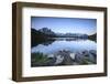 Mont Blanc Range Reflected at Sunrise from the Shore of Lac Des Cheserys-Roberto Moiola-Framed Photographic Print