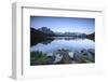 Mont Blanc Range Reflected at Sunrise from the Shore of Lac Des Cheserys-Roberto Moiola-Framed Photographic Print