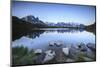 Mont Blanc Range Reflected at Sunrise from the Shore of Lac Des Cheserys-Roberto Moiola-Mounted Photographic Print