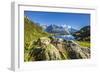 Mont Blanc Range Seen from Lac Des Cheserys, Aiguille Vert, Haute Savoie, French Alps, France-Roberto Moiola-Framed Photographic Print
