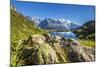 Mont Blanc Range Seen from Lac Des Cheserys, Aiguille Vert, Haute Savoie, French Alps, France-Roberto Moiola-Mounted Photographic Print