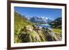 Mont Blanc Range Seen from Lac Des Cheserys, Aiguille Vert, Haute Savoie, French Alps, France-Roberto Moiola-Framed Photographic Print