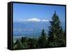 Mont Blanc Range Viewed from Col De La Faucille, Near Gex, Rhone Alpes, France, Europe-Stuart Black-Framed Stretched Canvas