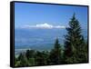 Mont Blanc Range Viewed from Col De La Faucille, Near Gex, Rhone Alpes, France, Europe-Stuart Black-Framed Stretched Canvas