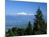 Mont Blanc Range Viewed from Col De La Faucille, Near Gex, Rhone Alpes, France, Europe-Stuart Black-Mounted Photographic Print