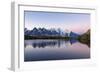 Mont Blanc Reflected During Twilight in Lac Des Cheserys, Haute Savoie, French Alps, France-Roberto Moiola-Framed Photographic Print