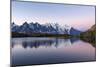 Mont Blanc Reflected During Twilight in Lac Des Cheserys, Haute Savoie, French Alps, France-Roberto Moiola-Mounted Photographic Print