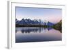 Mont Blanc Reflected During Twilight in Lac Des Cheserys, Haute Savoie, French Alps, France-Roberto Moiola-Framed Photographic Print