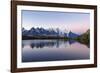 Mont Blanc Reflected During Twilight in Lac Des Cheserys, Haute Savoie, French Alps, France-Roberto Moiola-Framed Photographic Print